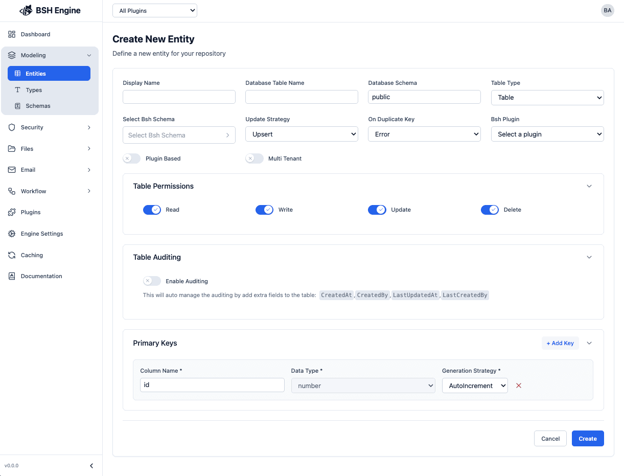 Create Entity