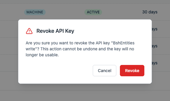 Revoke API Key