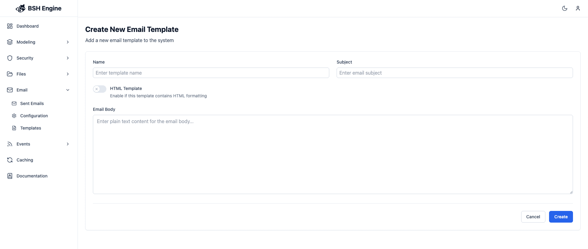 Create Email Template