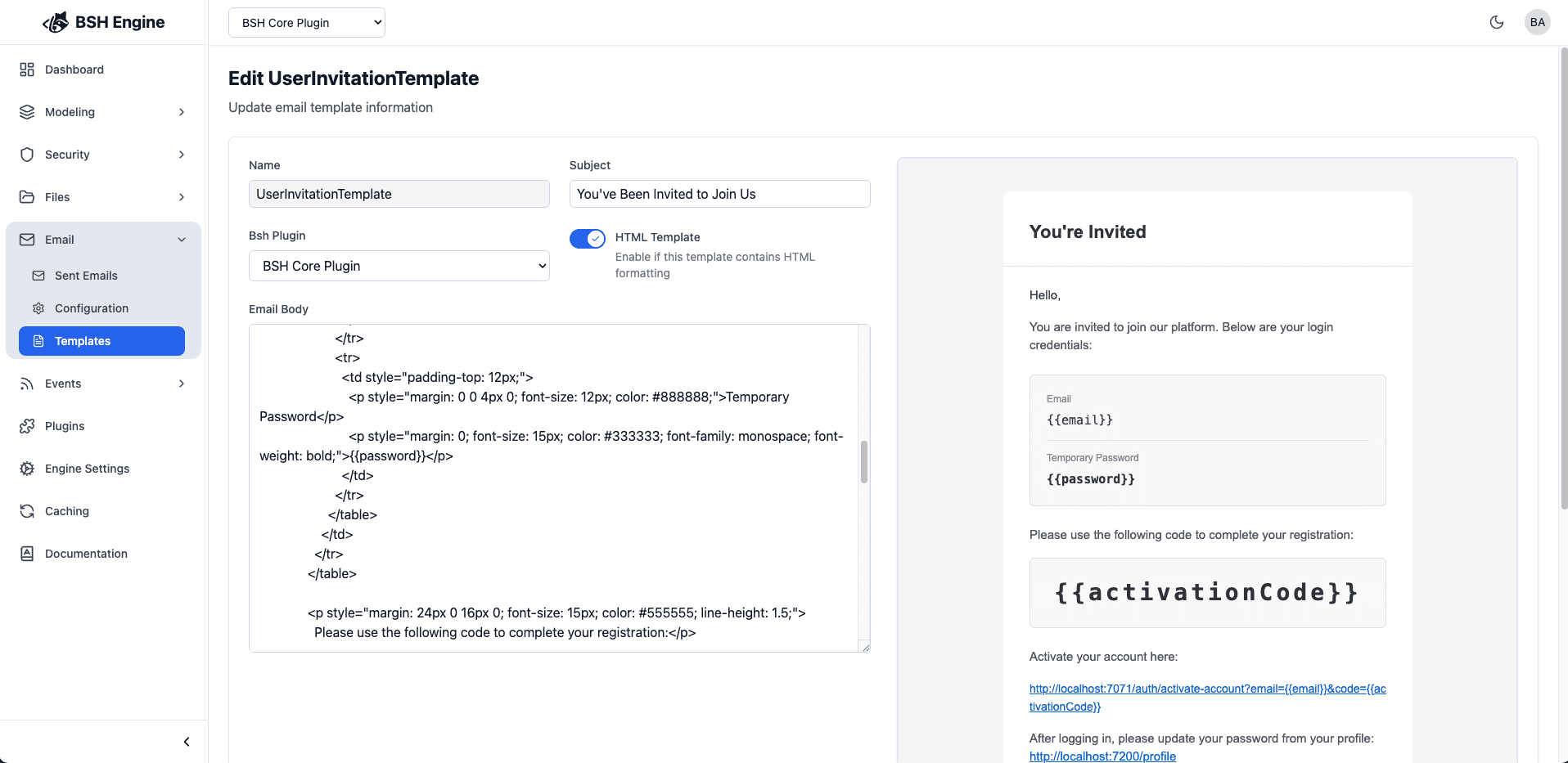 Create Email Template
